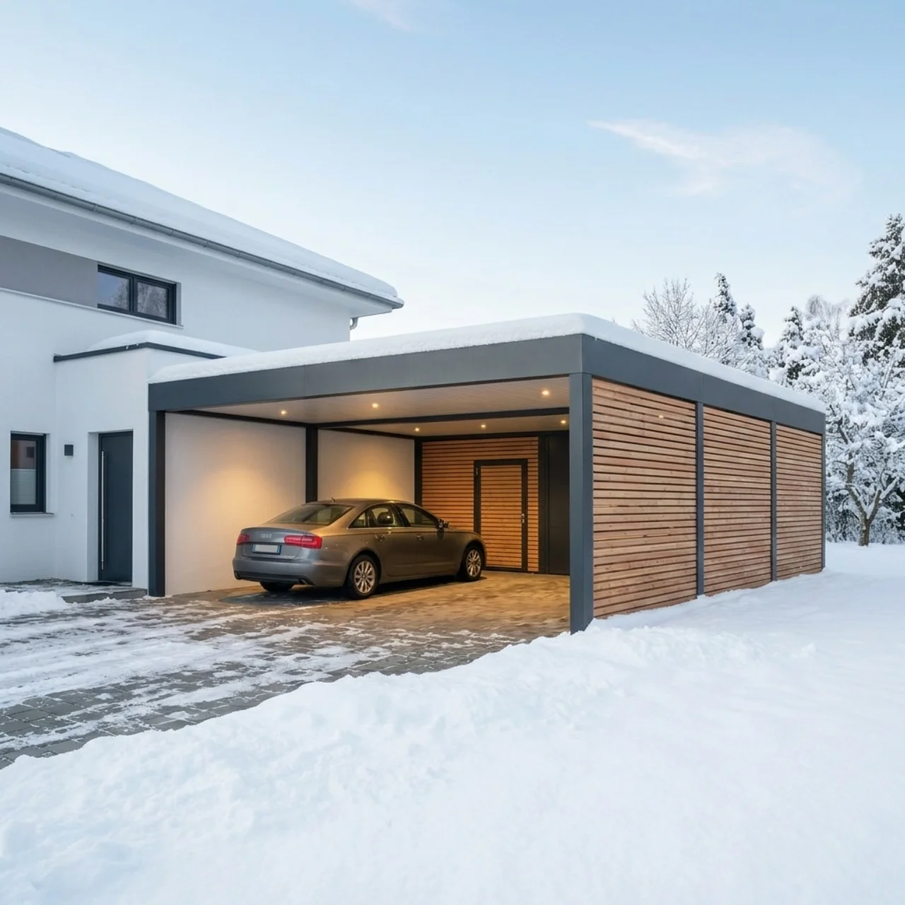 Carport mit Geräteraum (Platzhalter)